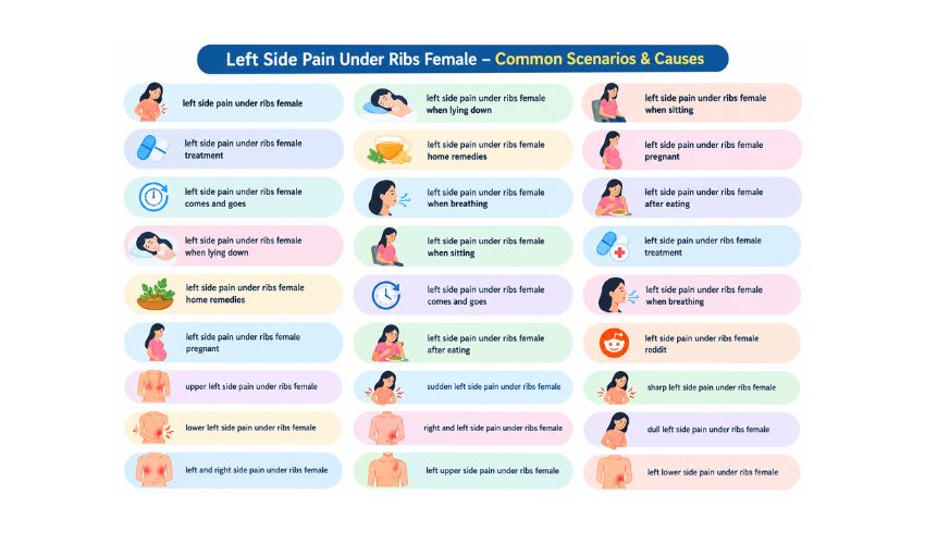Left Side Pain Under Ribs Female: Causes & Treatment